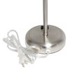 Limelights Brushed Steel Stick Lamp with Charging Outlet Set, Gray, PK 2 LC2001-GRY-2PK